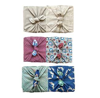 Reusable Gift Wrap Furoshiki - 3 Piece Double Sided (Reversible) Multi-style from FabRap in sustainable gift wrapping & greeting cards, Sustainable Homeware & Leisure