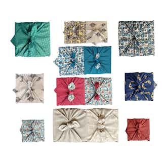 Fabric Gift Wrap Furoshiki Cloth - 10 Piece Jumbo Multi-size &amp; Multi-style Starter Pack from FabRap in sustainable gift wrapping & greeting cards, Sustainable Homeware & Leisure