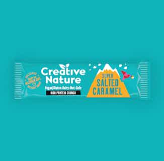 Super Salted Caramel Protein Crunch Bar | 16 Bars from Creative Nature in plant based snack boxes & hampers, Sustainable Food & Drink