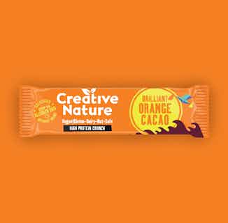 Orange Cacao Protein Crunch Bar | 16 Bars from Creative Nature in plant based snack boxes & hampers, Sustainable Food & Drink