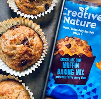 Dairy Free Chocolate Chip Muffin Baking Mix | Makes 7 | 250g from Creative Nature in vegan baking mixes, Sustainable Food & Drink