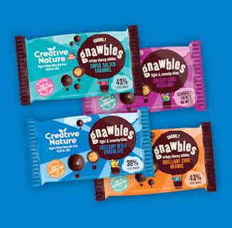 Gnawbles Taster Pack | 4 x 30g Gnawbles from Creative Nature in ethically sourced chocolate, Sustainable Food & Drink