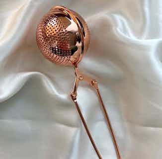 Rose Gold Tea Strainer from The Cocoa Concept in eco-friendly kitchenware, sustainable kitchen items