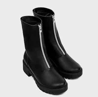 Desserto® Vegan Leather Chunky Cyber Boots | Black from Bohema Clothing in sustainable boots for women, sustainable ethical shoes for women