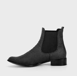 Pinatex® Vegan Leather Women's Chelsea Ankle Boots | Black from Bohema Clothing in sustainable ethical shoes for women, Women's Sustainable Clothing