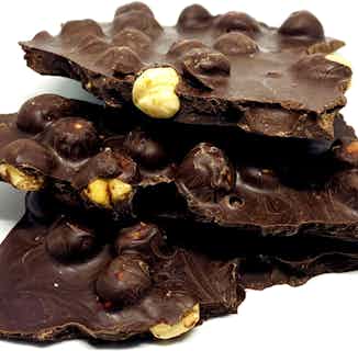 Vegan & Sugar Free Chocolate Bark | Dark Belgium Chocolate & Hazelnut from Chocolage in ethical chocolate bars, ethically sourced chocolate
