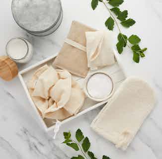 Biodegradable GOTs Organic Cotton Bath Pouf from Tabitha Eve