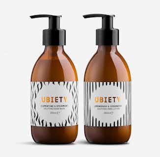Hand Wash & Hand Lotion Duo | Organic Soothing Essentials Oils | 250ml from Ubiety in natural hand creams & foot care, vegan friendly skincare