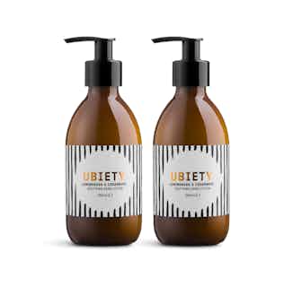 Hand Lotion Duo  | Organic Shea Butter & Evening Primrose Oil | Lemongrass & Cedarwood | 2 x 250ml from Ubiety in natural hand creams & foot care, vegan friendly skincare