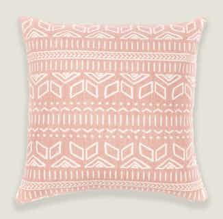 Iman | Recycled Cotton Print Cushion Cover | Pink from Tikauo in sustainable cushion covers, sustainable furnishings