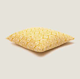 Omar | Recycled Cotton Cushion Cover | Yellow from Tikauo in sustainable cushion covers, sustainable furnishings