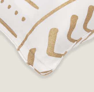 Uma | Recycled Cotton Square Cushion Cover | Gold from Tikauo in sustainable cushion covers, sustainable furnishings