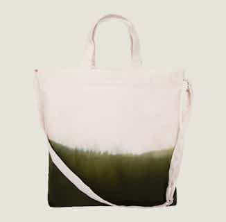 Recycled Cotton Ombre Tote | Green from Tikauo in sustainable canvas tote bags, sustainable designer bags