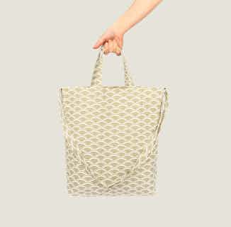 Ikigai | Recycled Cotton Tote Bags | Herb Beige from Tikauo in sustainable canvas tote bags, sustainable designer bags