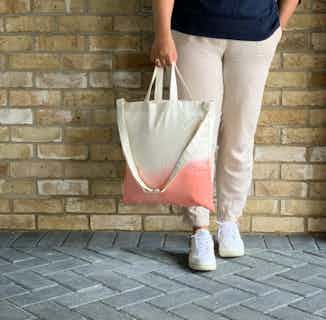 Recycled Cotton Ombre Tote | Pink from Tikauo in sustainable canvas tote bags, sustainable designer bags