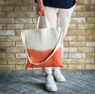 Recycled Cotton Ombre Tote | Terracotta from Tikauo in sustainable canvas tote bags, sustainable designer bags