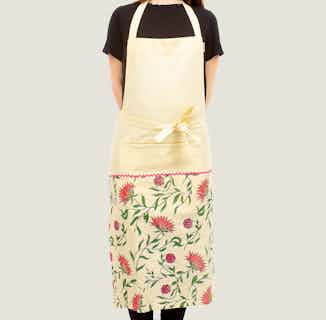 Firdos | Sustainable Recycled Cotton Aprons | Floral from Tikauo in sustainable cookware, sustainable kitchen items