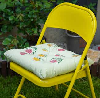 Gulzar | Recycled Cotton Seat Pads | Yellow from Tikauo in natural seat pads, sustainable furnishings