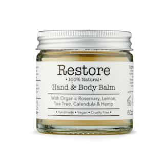 Restore | Organic Cocoa Butter & Essential Oils Hand & Body Balm | 60ml from Corinne Taylor in natural hand creams & foot care, vegan friendly skincare
