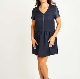Evie Lyocell & Organic Cotton Dress | Navy & Denim from Fouremme in ethical dresses for women, ethical skirts & dresses