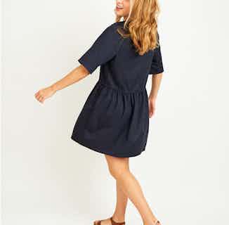 Febe Dress- Navy from Fouremme in ethical skirts & dresses, Women's Sustainable Clothing