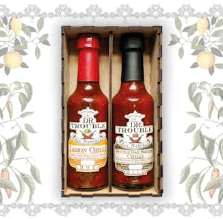Box Set | African Double Oak Smoked Chilli Sauce & Lemon Chilli Sauce | 125ml from Dr Trouble in organic cooking ingredients, Sustainable Food & Drink