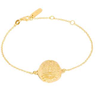 Lakshmi | 22ct Gold Plated Recycled Silver Coin Bracelet | Gold from Loft & Daughter in sustainable bracelets, sustainably sourced jewellery