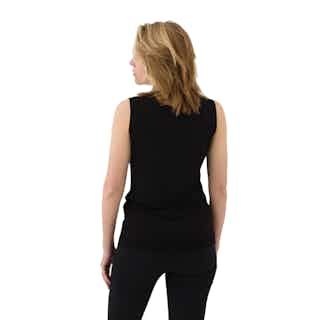 The Timeless Sleeveless - Black from Royal Bamboo in sustainable vest tops, Sustainable Tops For Women