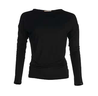 The Vintage Long Sleeve - Black from Royal Bamboo