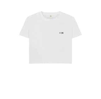 B-Relaxed | GOTS Certified Organic Cotton Crop T-shirt | White from Reflexone