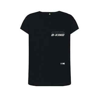 B-Kind | Organic Slogan 'B-Kind' Short Sleeve T-Shirt | Black from Reflexone in eco-conscious t-shirts for women, Sustainable Tops For Women