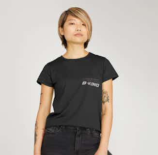 B-Kind | Organic Slogan 'B-Kind' Short Sleeve T-Shirt | Black from Reflexone in eco-conscious t-shirts for women, Sustainable Tops For Women