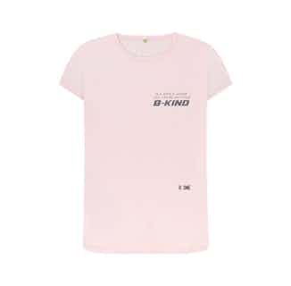 B-Kind | Organic Slogan 'B-Kind' Short Sleeve T-Shirt | Pink from Reflexone in eco-conscious t-shirts for women, Sustainable Tops For Women