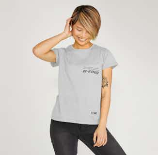 B-Kind | Organic Slogan 'B-Kind' Short Sleeve T-Shirt | Grey from Reflexone in eco-conscious t-shirts for women, Sustainable Tops For Women