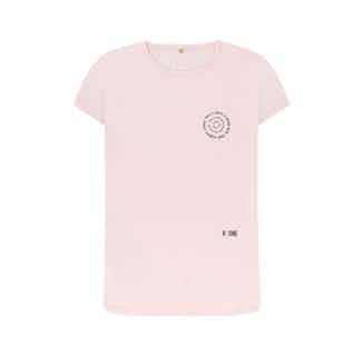 B-Circ | Organic Circular Slogan Short Sleeve T-Shirt | Pink from Reflexone in eco-conscious t-shirts for women, Sustainable Tops For Women