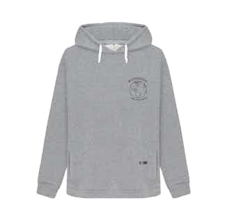 B-Conscious | Planet Embroidery Organic Hoodie | Grey from Reflexone in Sustainable Tops For Women, Women's Sustainable Clothing