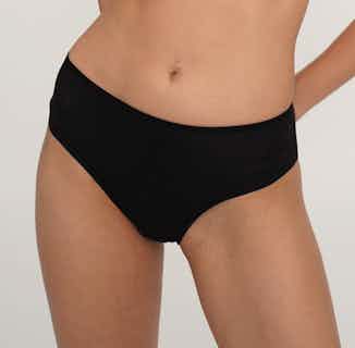 Organic Cotton 3-pack Mid Rise Hipster | Black from Nude & Not in sustainable briefs for women, eco friendly undies for women