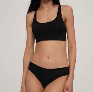 Organic Cotton 3-pack Bikini | Black from Nude & Not in sustainable briefs for women, eco friendly undies for women