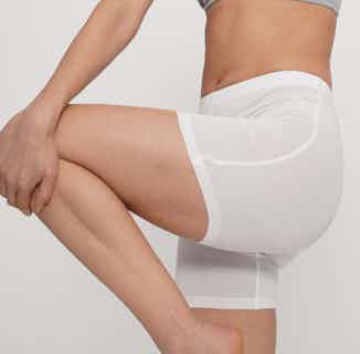 Organic Cotton 2-pack Slip Shorts | White from Nude & Not in eco friendly undies for women, Women's Sustainable Clothing