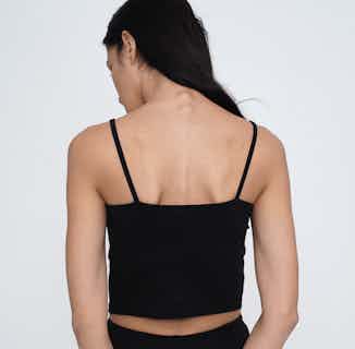 Organic Cotton 2-pack Crop Vest | Black and Peach from Nude & Not in sustainable bras, eco friendly undies for women