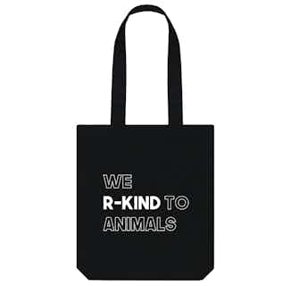 R-Kind Organic Cotton Tote Bag | Black from Ration.L in reusable shopping tote bags, eco-friendly household items