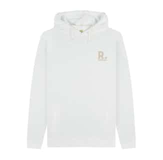 R Kind | Certified Organic Cotton Gender Neutral Hoodie | White from Ration.L in sustainably made hoodies, Sustainable Tops For Women