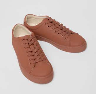 R-Kind | Certified Organic & Recycled Flat Trainer | Mars Rustic Red from Ration.L in sustainable women's trainers, sustainable ethical shoes for women