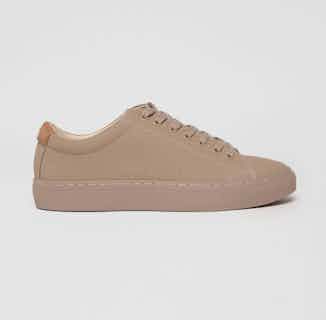 R-Kind | Certified Organic & Recycled Flat Trainer | Pluto Putty Beige from Ration.L in sustainable women's trainers, sustainable ethical shoes for women