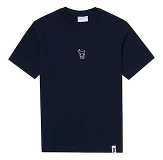Organic Cotton Relaxed Fit Short Sleeve T-Shirt | Unisex | Navy from Young Goat in eco-conscious t-shirts for women, Sustainable Tops For Women