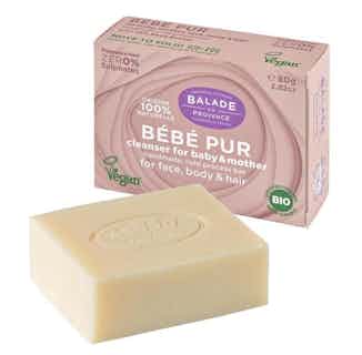 Bebe Pur Cleanser Bar for Baby and Mother - 80g from Balade en Provence in organic bath time & baby care, Sustainable Children's Clothing