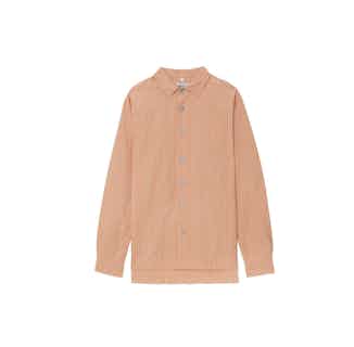 Deller | Organic Cotton Long Sleeved Stripe Casual Men's Shirt | Peach Lava from Komodo in sustainable men's jackets, Men's Sustainable Fashion