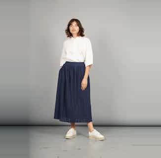 Parklife | Organic Cotton Long Skirt | Blue Ink from Komodo in ethical skirts & dresses, Women's Sustainable Clothing