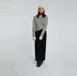 Moonlight | Organic Cotton Midi Skirt | Black Coal from Komodo in ethical skirts & dresses, Women's Sustainable Clothing