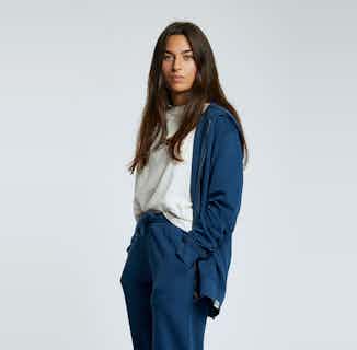 Apollo | GOTS Organic Cotton Women's Zip Hoodie | Navy from Komodo in sustainably made hoodies, Sustainable Tops For Women